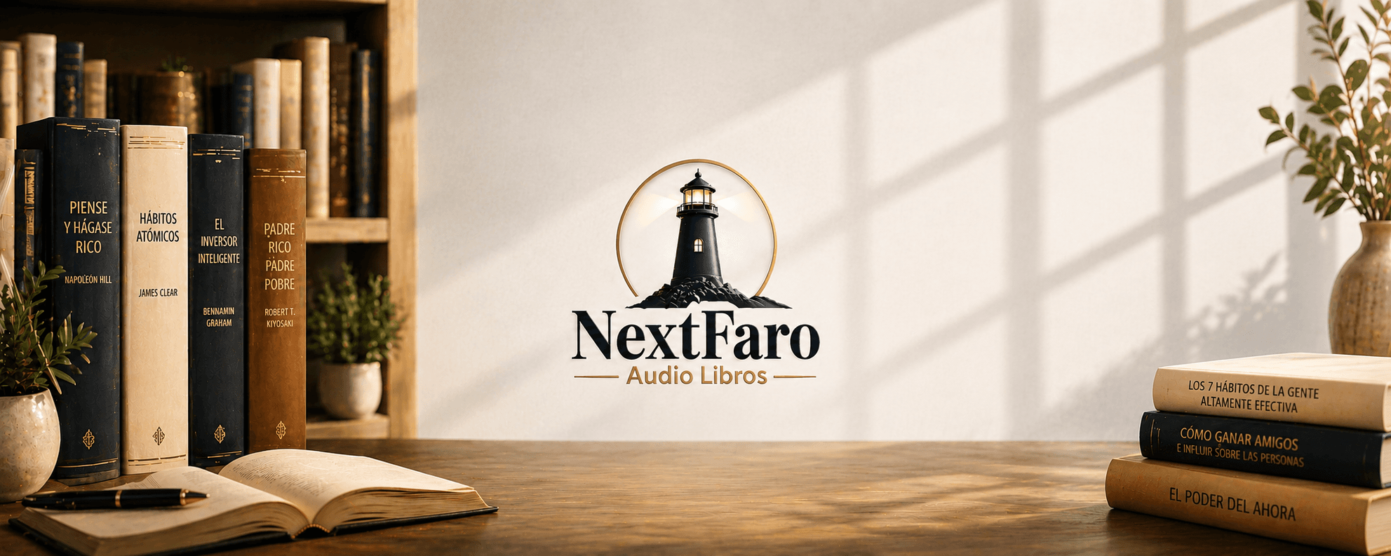 Biblioteca elegante de NextFaro Audiolibros